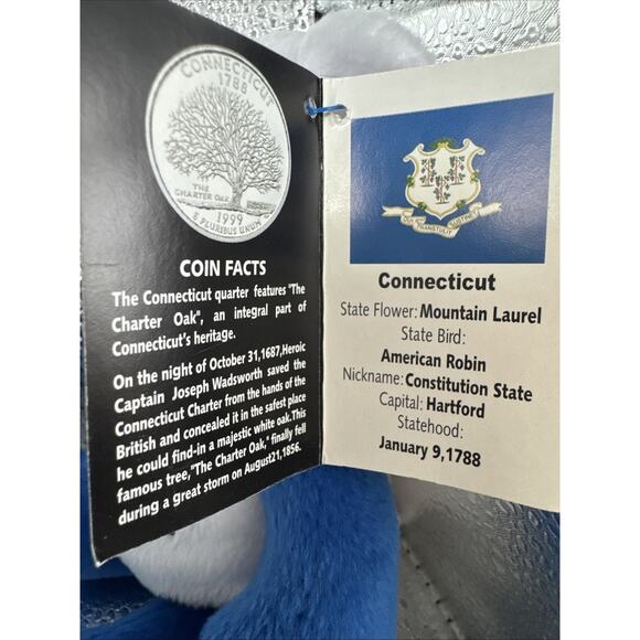 Limited Treasures Coin Bear, Connecticut, 50 Club, New with Tag - Picture 2 of 8